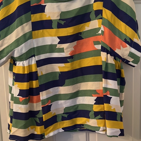 Anthropologie Maeve Milla Printed Striped Top Size XS - Picture 2 of 8